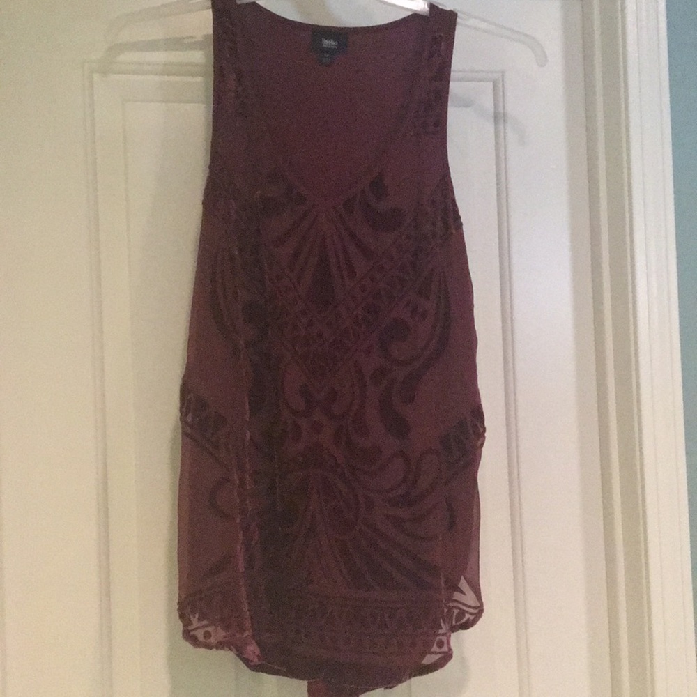 Burgundy tank top